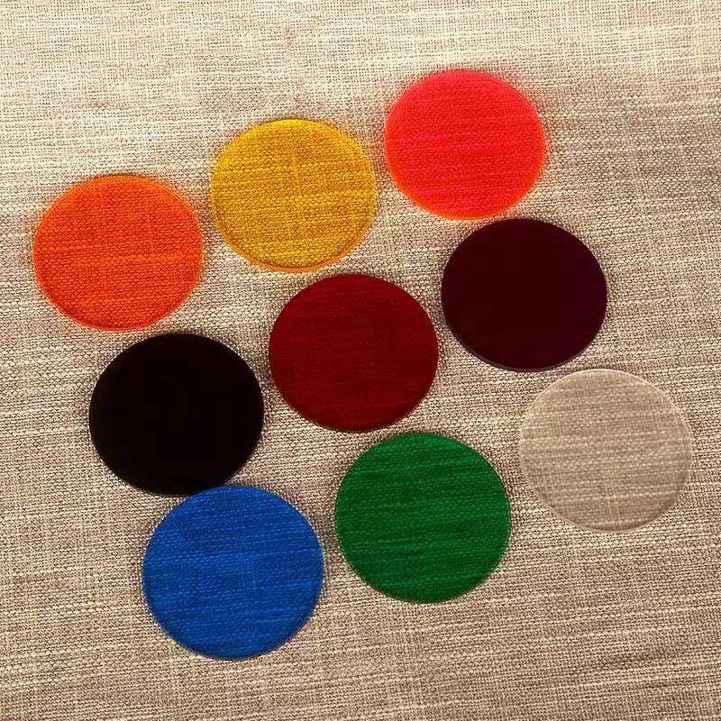 Цветная полупрозрачная акриловая пластина ПММА Оргстекло Круглая форма Тонированная пластина Толщина 3 мм Для DIY/Выставочных проектов/Свадебного и домашнего декора