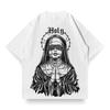 Gothic Nun Barbed Wire T-shirt, Dark Art Tee (Digital PNG)