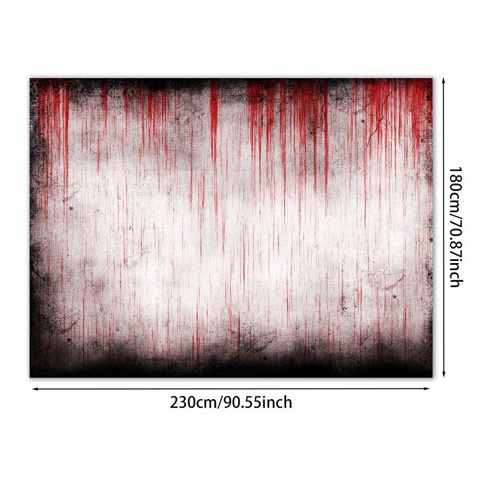 1pc Halloween Horror Photography Background - The effect of red blood drops on a textured white background, polyester
