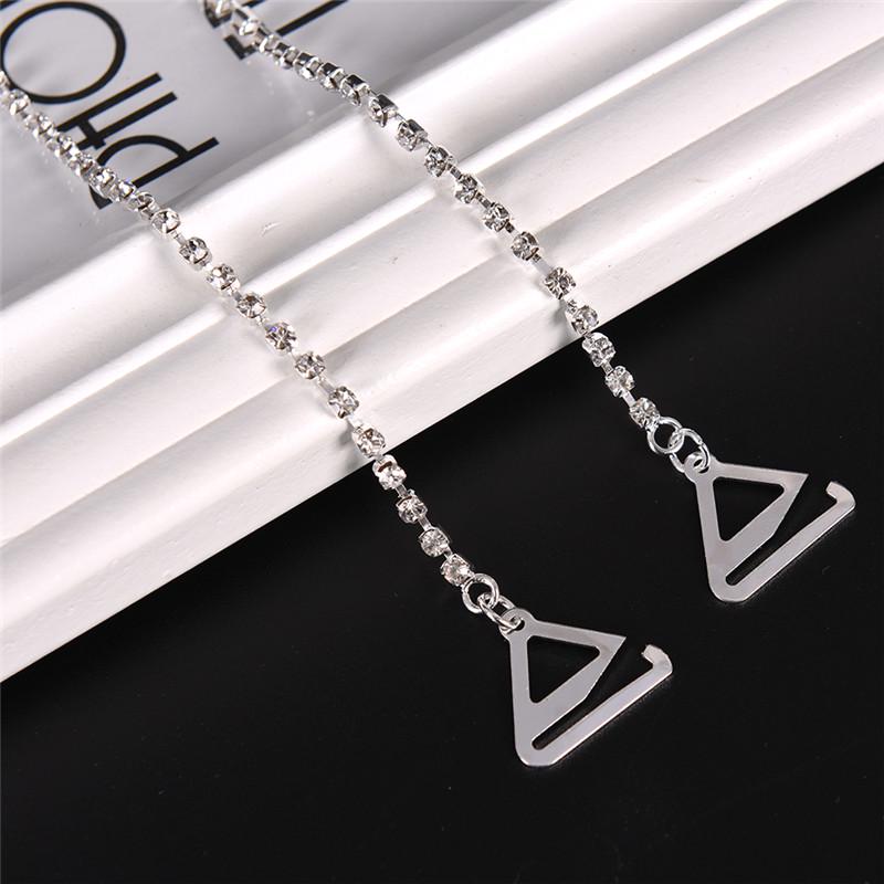 Сексуальный женский бюстгальтер из 1 комплекта 1/2 ряда с прозрачными кристаллами и стразами, регулируемый металлический бюстгальтер на бретелях