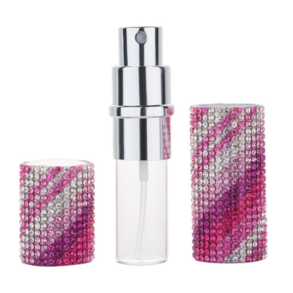 Diamond-Encrusted Perfume Spray Bottle Fine Mist Cosmetic Containers Atomizer  Travel