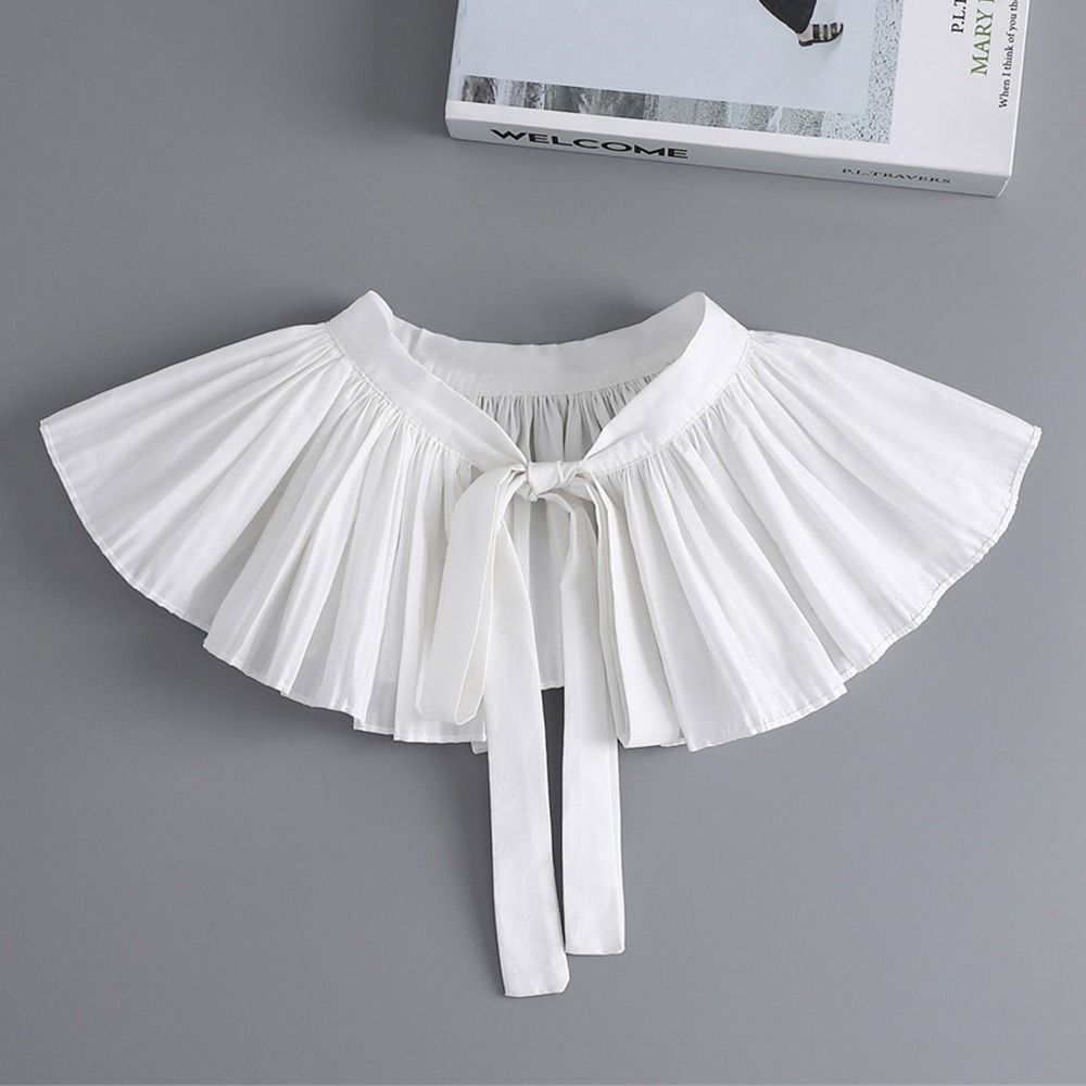 Хлопковая рубашка с искусственным воротником Классическая блузка с накладным воротником Модный лацкан