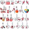 Новые Оригинальные Медные Шармы Красный Птица Сердце Гриб Бусины Подвески Подходят для Браслета Ожерелья DIY Ювелирные Изделия Подарок