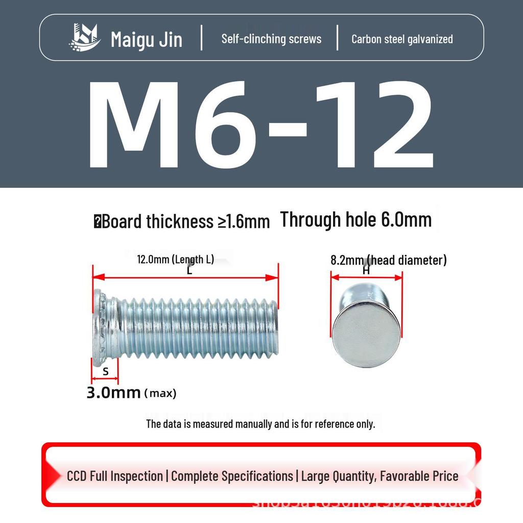 Flat Head Carbon Steel Galvanized Rivet Nuts FH-M2 to M10 - Free Shipping