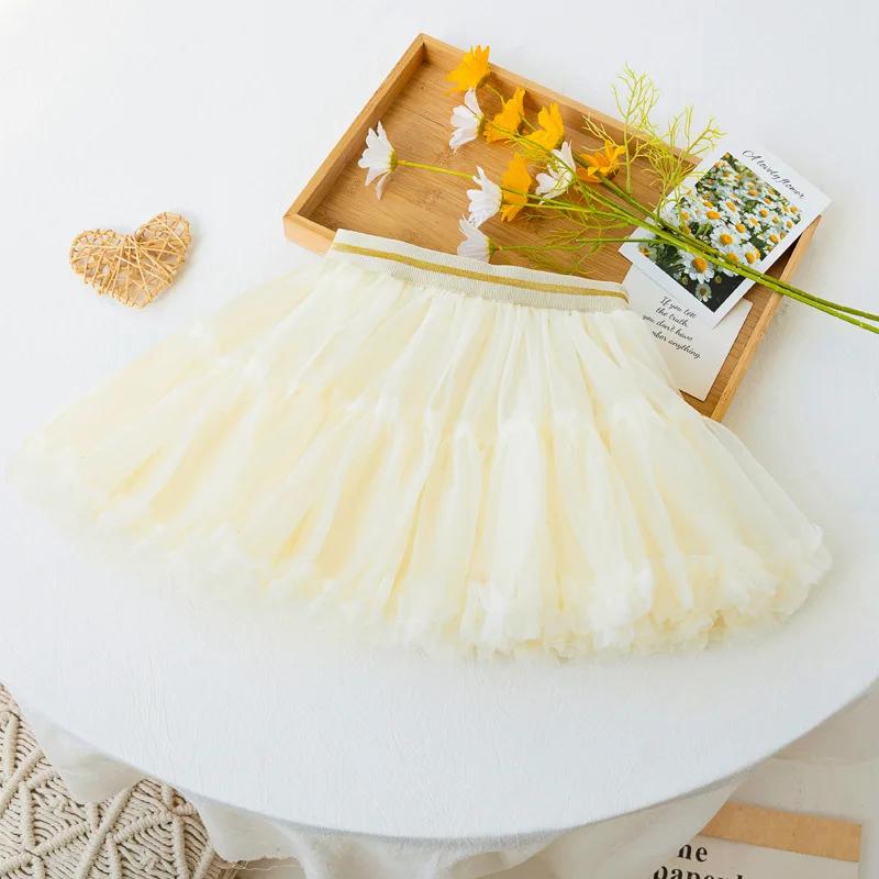 Летняя юбка-пачка для девочек, вечерние балерины, многослойное бальное платье на день рождения, короткая юбка принцессы для детей, школьная юбка для подростков, танцевальная группа
