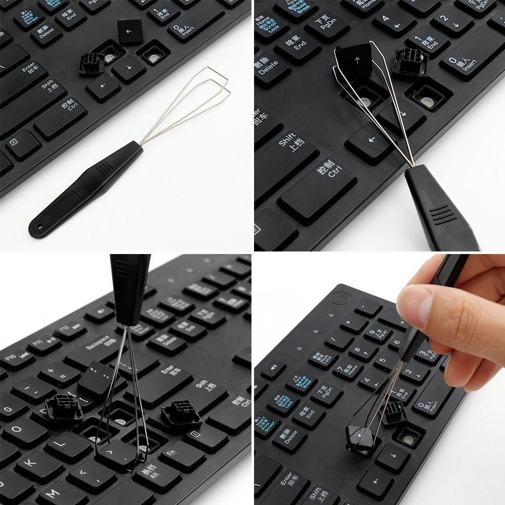 Useful Rounded Mechanical Metal Keyboard Remover Key Cap Puller Cleaning Tool