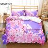 Комплект постельного белья с изображением цветущей вишни King Queen Full Size Pink Flower Polyester Blanket Cover For Children Teens Adults Bed Set