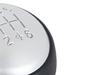 Nissan Juke 2010- 6-SPEED BLACK LEATHER + SILVER gear shift knob