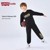 Levi's Черный повседневный костюм-двойка для мальчиков: толстовка и штаны