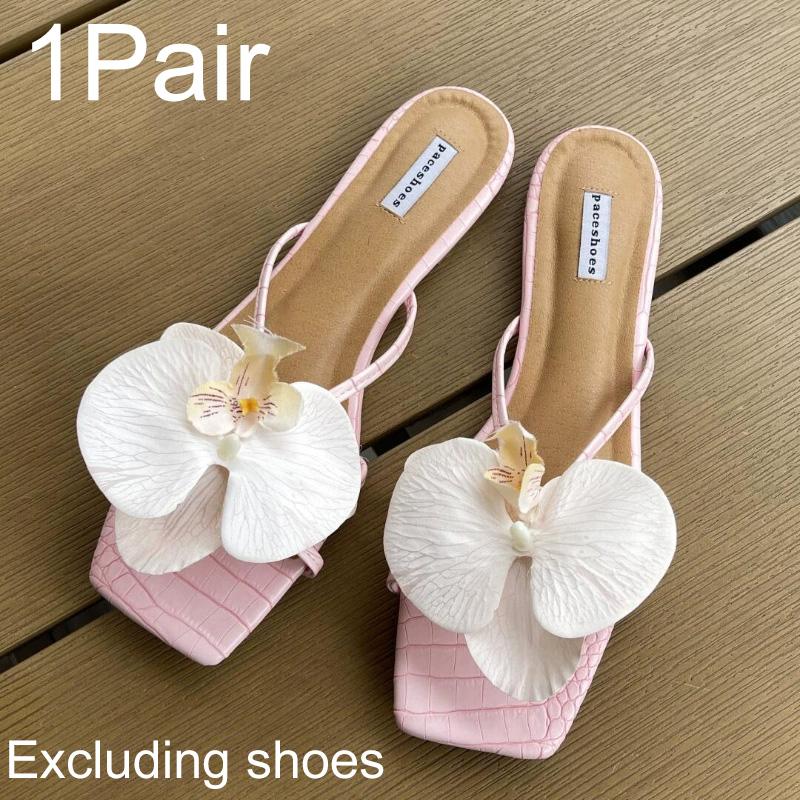1 пара Шармы для обуви в форме бабочки, Декор для сандалий, Богемные аксессуары для обуви, Сделай сам, Клипсы для обуви, Элегантный цветок орхидеи, Разноцветный