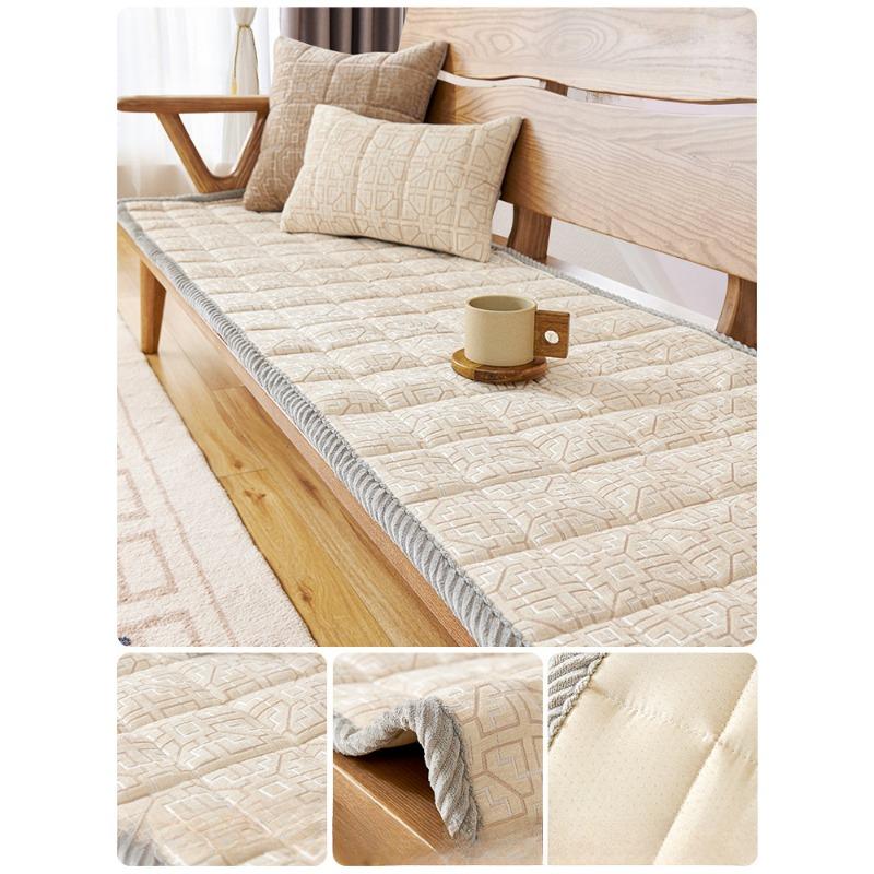 Подушка для дивана из синели, осенне-зимняя подушка из цельного дерева, нескользящий чехол, чехол для дивана из красного дерева