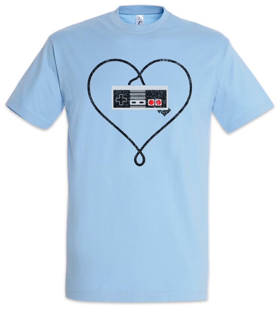 Gamer Love T-Shirt Game Gaming Geek Nerd Controller Joystick Gamepad Couple