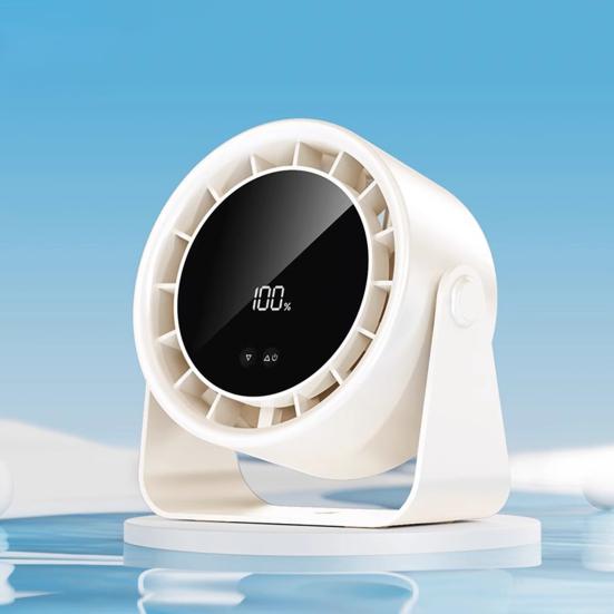 Table Fan Personal Air Conditioner 100 Speeds Strong Airflow Ultra Quiet Digital Display Rechargeable Wall-Mounted Desk Fan