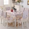 Кружевной однотонный чехол на стул в европейском стиле, чехол на обеденный стол и табурет, ткань для домашнего обеденного стола, ткань на спинку стула