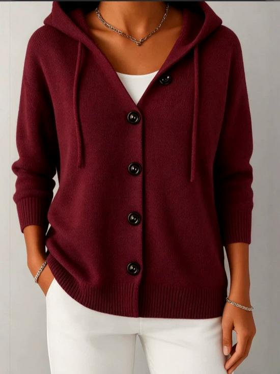 2026 Korean Retro Style Slimming Hooded Sweater