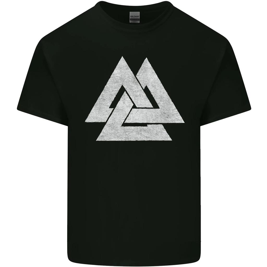 Viking Valknut Symbol Norse Mythology Thor Kids T-Shirt Childrens