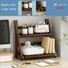 Бамбуковая стойка для хранения канцелярских принадлежностей и офисных многофункциональных мелочей с несколькими ярусами, простая и универсальная книжная полка