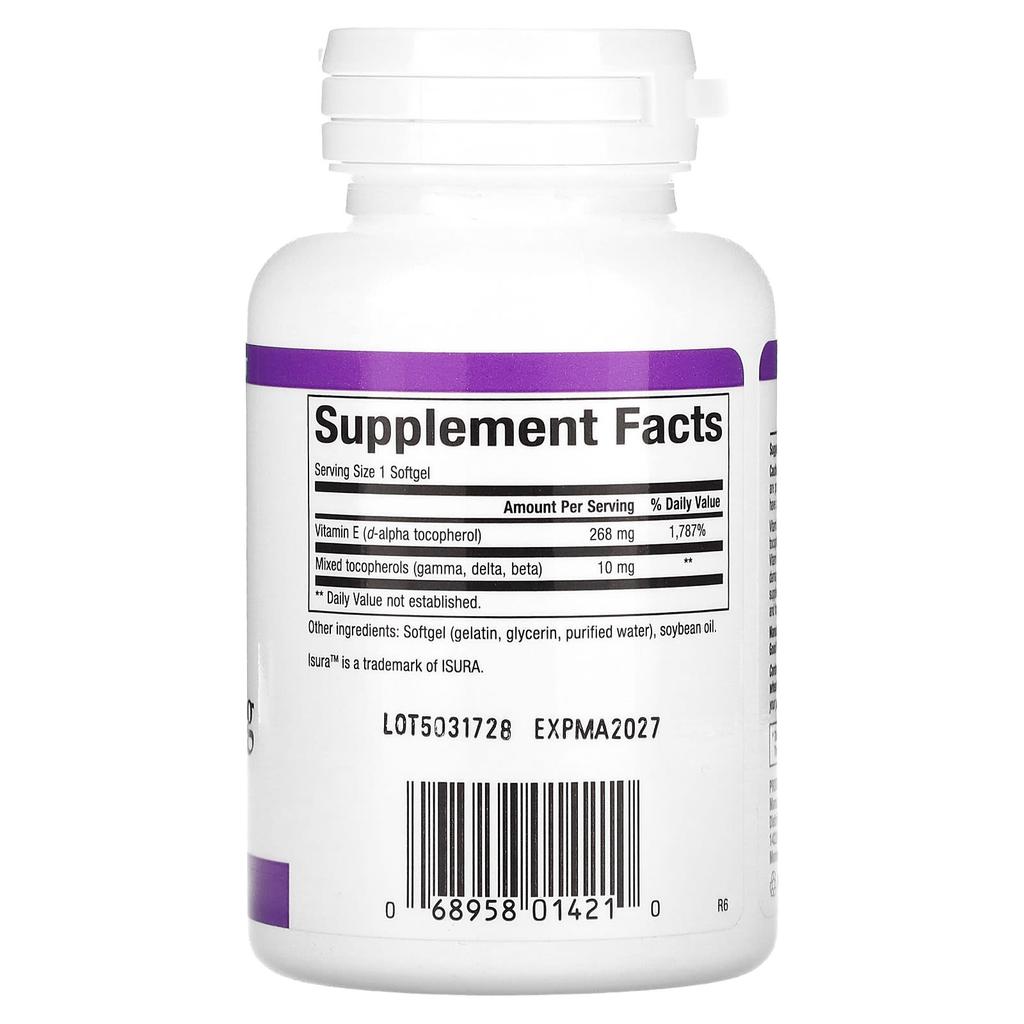 Mixed Vitamin E, 268Mg(400Iu), 90 Softgels