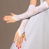 1 пара женских длинных кружевных перчаток с отверстиями, сексуальные ажурные сетчатые перчатки без пальцев, женские варежки, платье, аксессуары