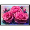 5D Diamond Painting Full Diamond Three Roses Round Diamond Mosaic Pattern Embroidery Home Decoration Painting Diy Handmade