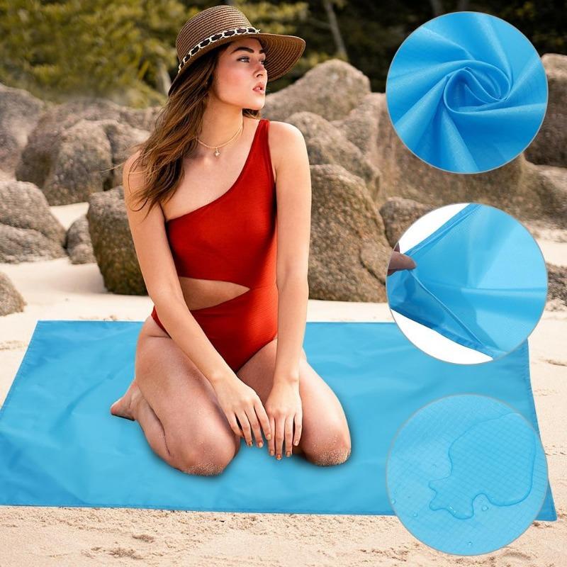 Складной карманный коврик для кемпинга, палатка, матрас, походный коврик, ультратонкий водонепроницаемый пляжный коврик, одеяло для пикника, брезент