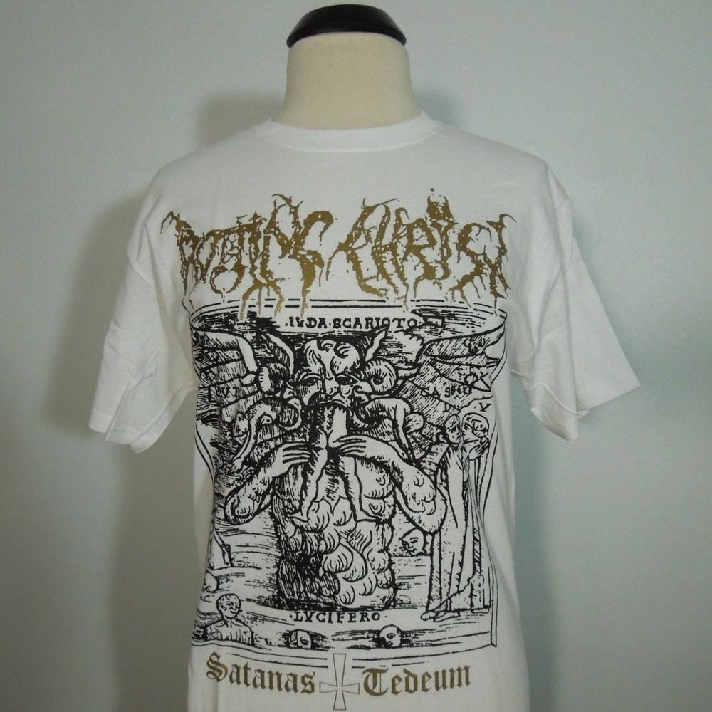 ROTTING CHRIST Satanas Tedeum S SMALL T-Shirt WHITE Band Logo Unisex T-Shirt
