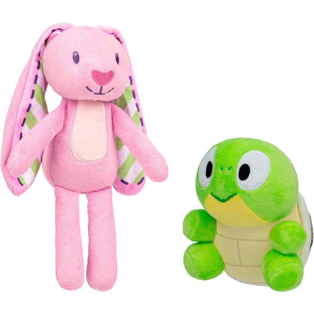 Bluey Friends 2-Pack Plush Stuffed Animals for Kids, Floppy and Turtleboy TV Show Plushies, Cuddly Playtime Toddler Plush Toys, Bluey Gifts Ages 3+