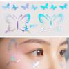 Самоклеящаяся лазерная наклейка для лица Серебряная подводка для глаз для макияжа Наклейка для женщин