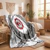 AC Milan Print Flannel Blanket Soft Warm Sofa Bed Throw Blanket For Home Office Bedroom