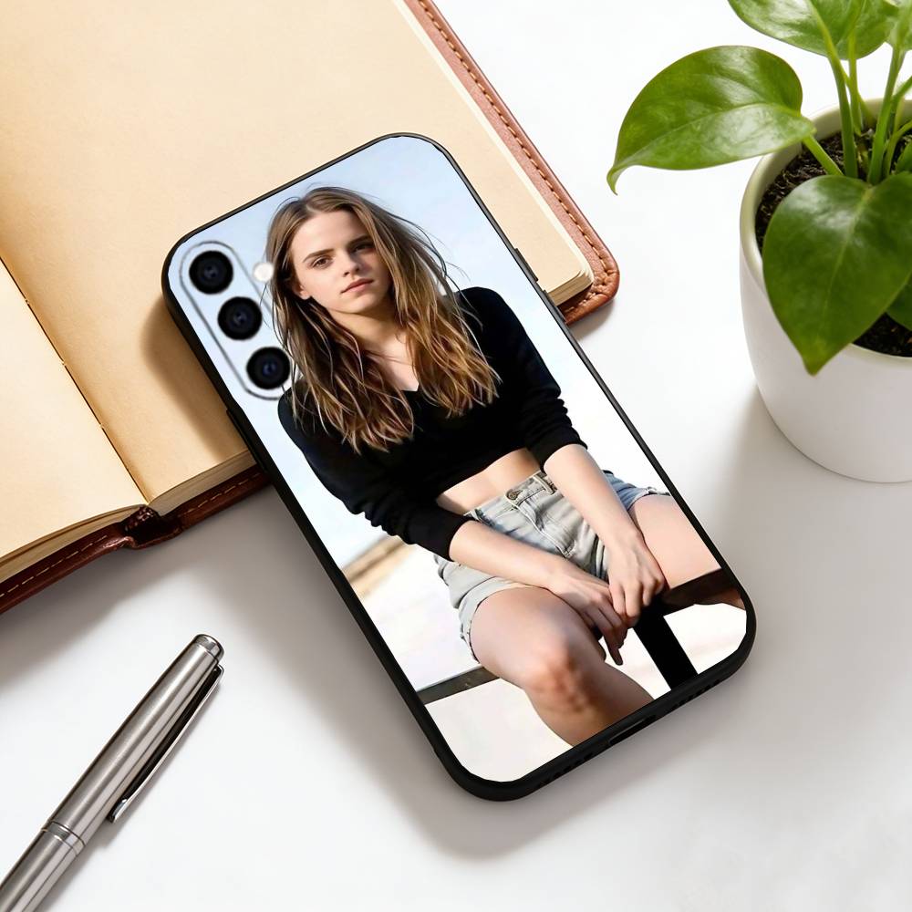 Emma Watson Phone Case Black Silicone Soft For Samsung Galaxy A73,A72,A71,A70,A53,A52,A51