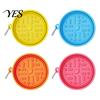 Non-slip Pet Bowl Foldable Bowl, Portable Slow Feeder with Suction Travel Food Container Cups, Non-Slip Silicone Collapsible for Cats Dogs Leak-proof