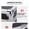 Sliver Aluminum Tool Storage Box Password Lock Portable Suitcase Professional Hairdressing Large Capacity Salon  Carrying Box