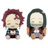 Demon Slayer Kimetsu No Yaiba Big Pofutto Plush Set – Tanjiro Kamado & Nezuko Kamado, 2-Piece Collectible Anime Plush Dolls
