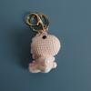 Cartoon Animal Doll Series Crochet Keychain Knitted Rabbit Keychain Cute Bear Keyring For Bag Pendant Custom Accessory