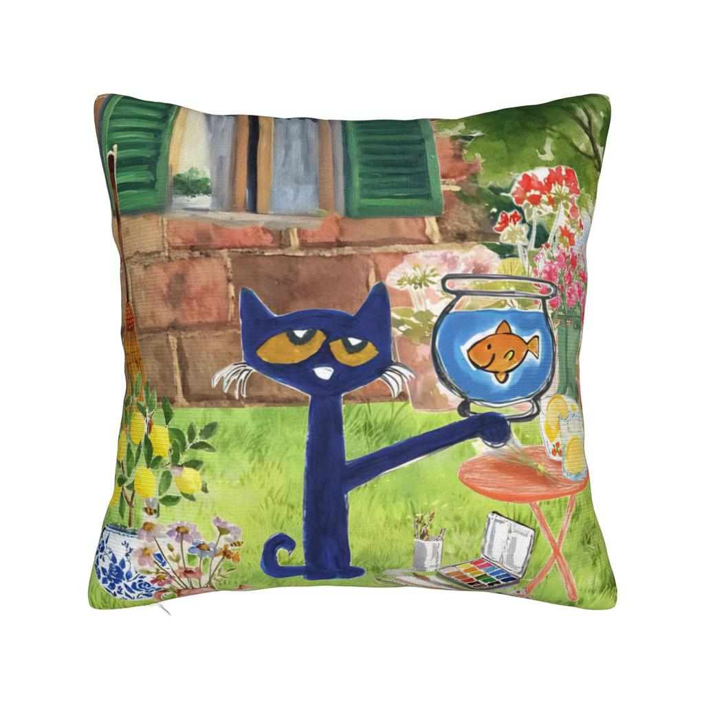 Pete The Cat Pillowcase Merchandise Printing Cushion Cover Decor Pillow Case Cover Car Multiple Sizes