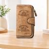 1pc Old Salem Long Zipper Wallet, Large Capacity Card Holder, Unisex Clutch Bag, Fashionable Zipper Coin Purse, Suitable for Daily Use, A Great Gift
