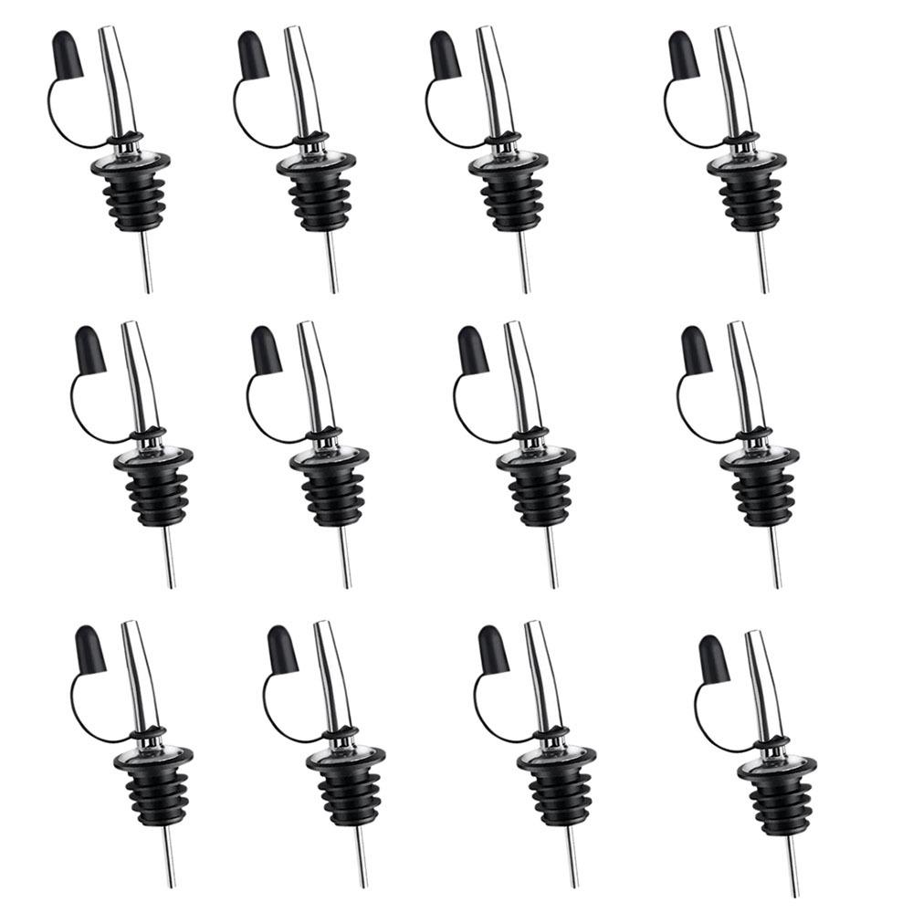 6/12 шт. с резиновыми пылезащитными колпачками Дозаторы для бутылок ликера Самозакрывающийся носик-дозатор для оливкового масла Уксус