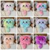 Rainbow Cat Shoulder Bag Faux Fur Stuffed Doll Bag Portable Plush Crossbody Bag  Streetwear