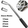L Shaped Telescoping Lug Wrench Set With Double Ended Sockets Nut Car Tire Wrench  Hand Tool