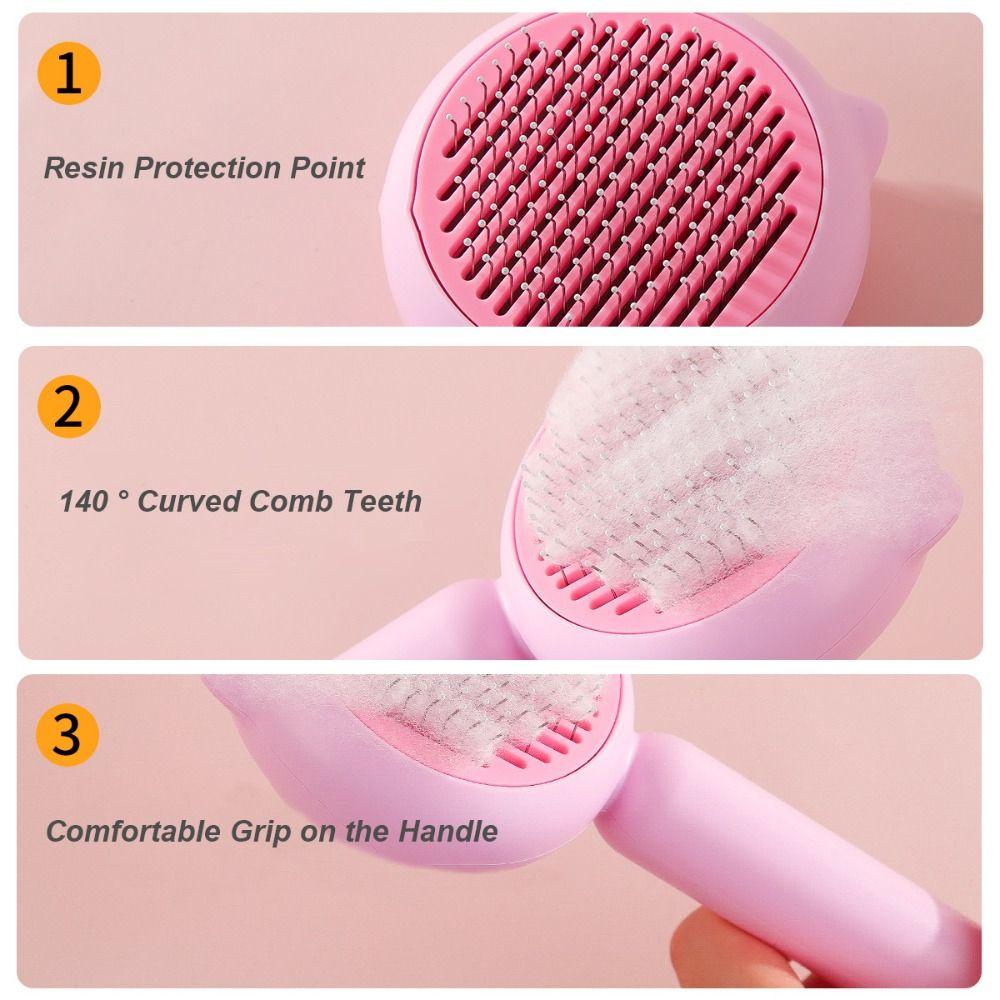 Self Cleaning Hair Remover Brush Cute Pet Cleaning Grooming Tool Durable Pet Accessories Dog