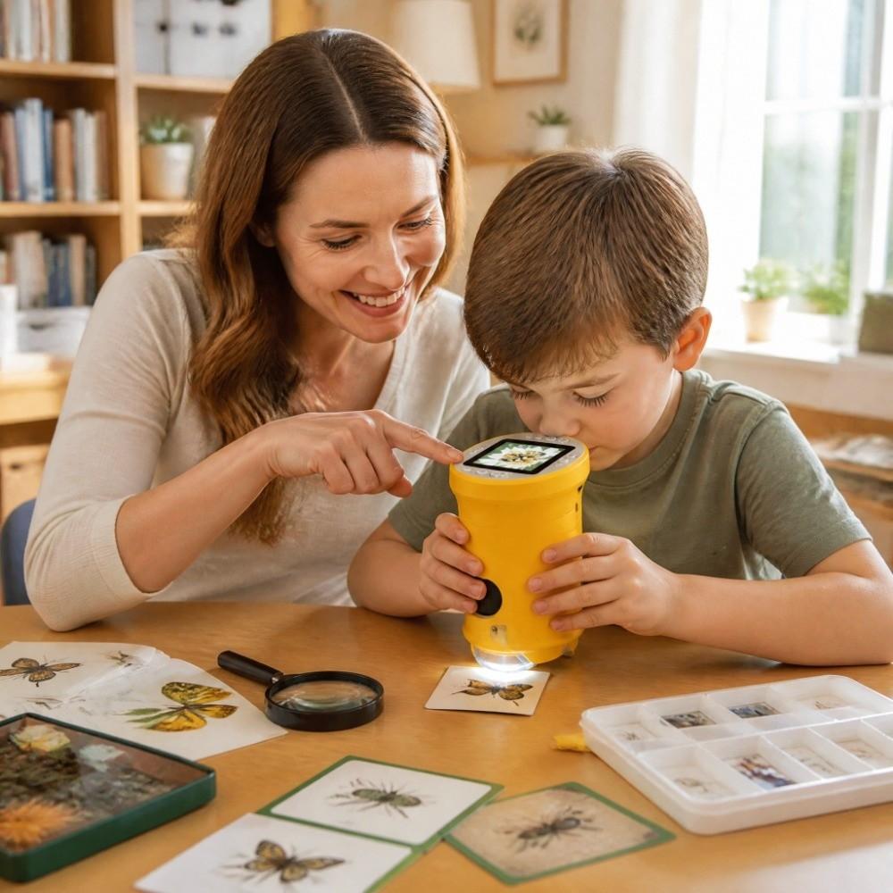 1000X Kids Microscope Portable Science Toy Primary and Secondary School Science Experiment