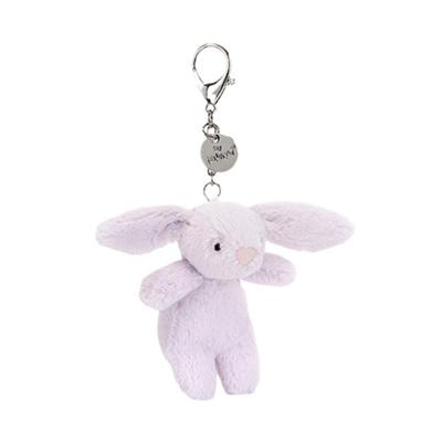 Jellycat Серия Зайчик Бонни Застенчивый Лавандовый Милая Кукла Плюшевый Брелок Высотой 8 см