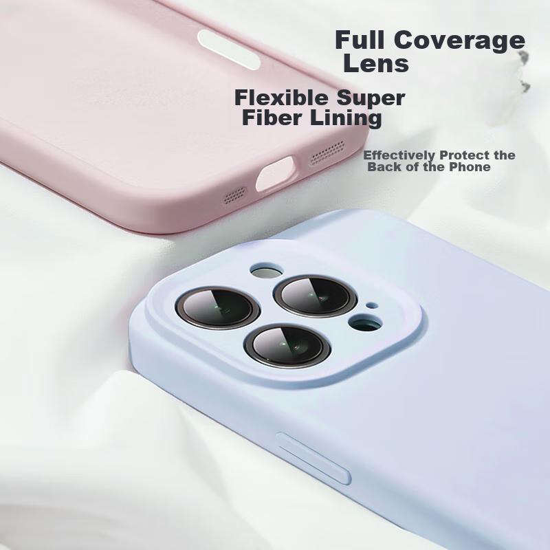 Pisen Flexible Liquid Silicone Case for IPhone 16 Pro Max, Full Protection Shockproof Anti-Scratch Skin-Friendly Ultra-Thin Soft Cover, Titanium Gray
