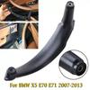 3 шт. Для 2007-14 BMW E70 X5 E71 X6 Черная внутренняя ручка панели двери, накладка