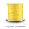 100M X 0.8mm Nylon Chinese Knot Cord Rattail Macrame Shamballa Thread String Yellow