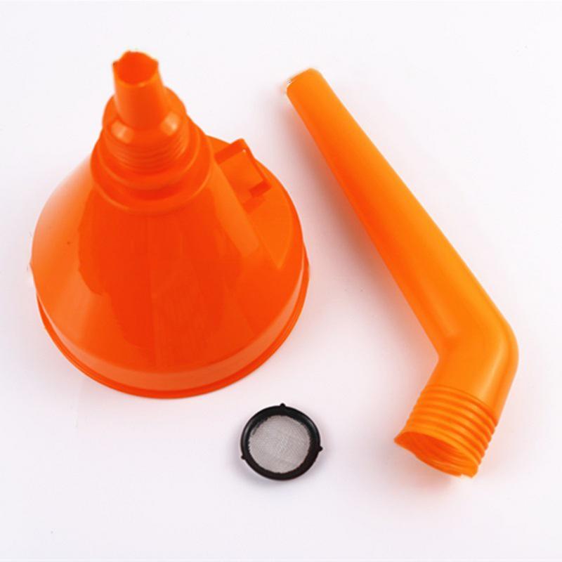 Oil Funnel Large Mouth Funnel With Filter And Handle Oil Tank Funnel Car Oil Funnel Orange Transmission Funnel Avoid Splashing