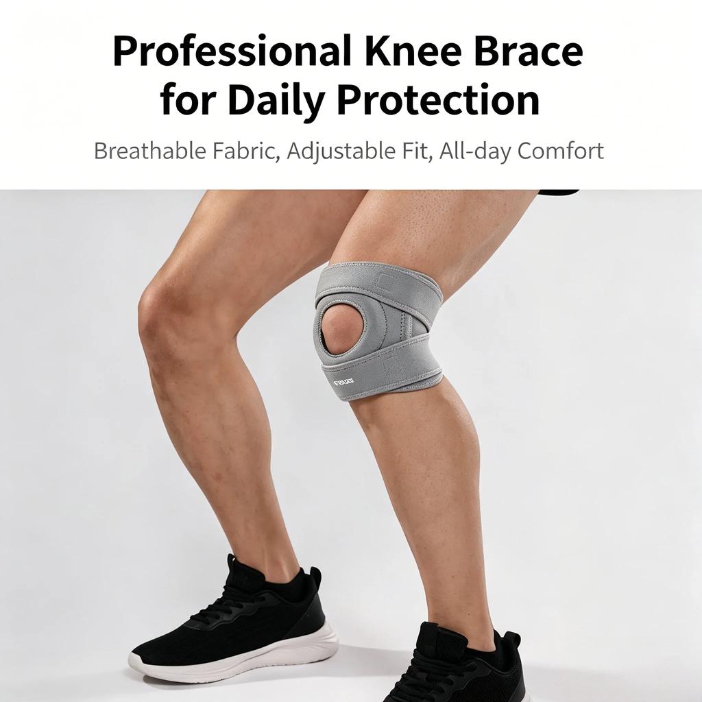 Kneepad Stabilizer Fitness Knee Pads Adjustable Compression Knee Support Brace For Joint Pain Relief Arthritis Meniscus Recovery
