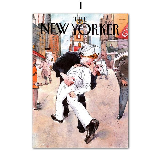 Ballerina Library Lion The New Yorker Magazine Wall Art Canvas Painting Posters And Prints Wall Pictures For Living Room Decor No Frame