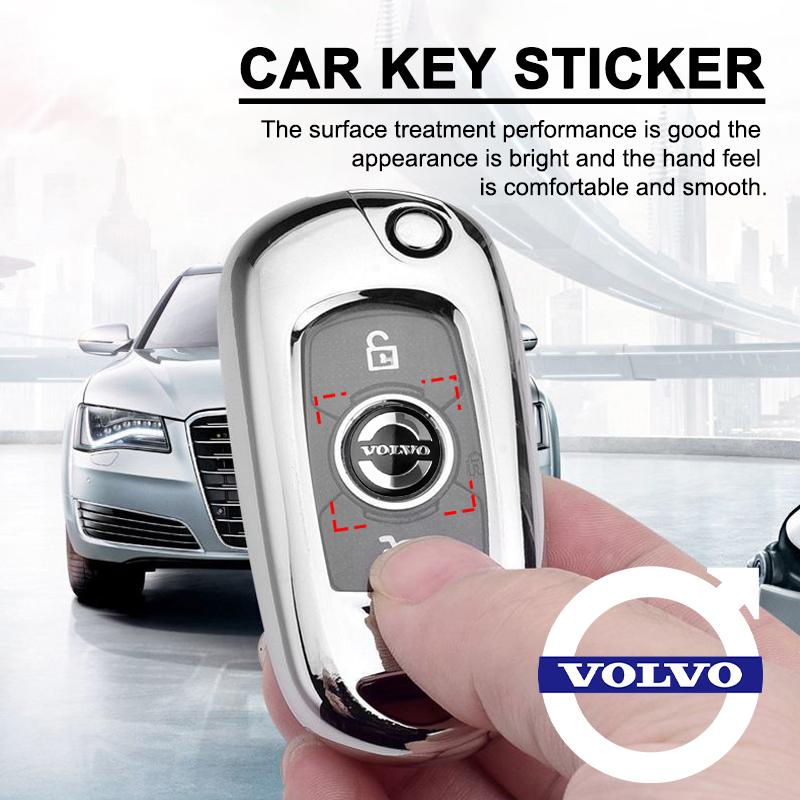 14mm Car Key Badge Emblem Replacement Car Key Sticker For Volvo Rdesign AWD XC60 XC90 V60 S60 V50 V40 XC40 XC90 Auto Accessories