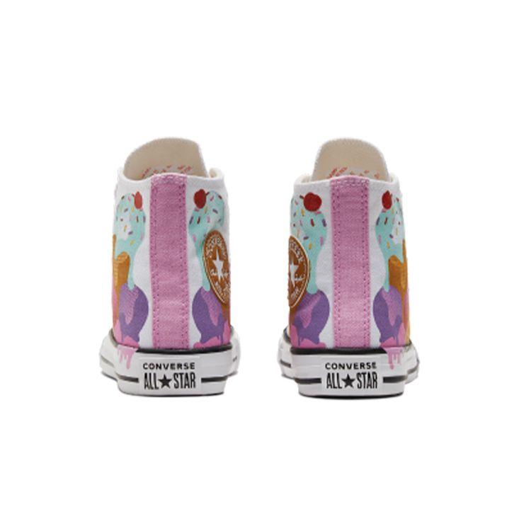 Converse Chuck Taylor All Star Canvas Comfortable Versatile High Top Kids Canvas Shoes White Multicolor Kids Sneakers A00388C